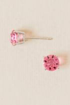 Francesca's Axelle Swarovski Stud Earring In Pink - Pink