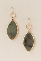 Francesca's Lyndon Stone Drop Earring - Gray