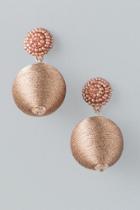 Francesca's Margie Bauble Drop Earrings - Rose/gold