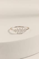 Francesca's Denise Sterling Crystal Ring - Silver