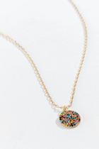 Francesca's Laurel Rainbow Pendant Necklace - Multi