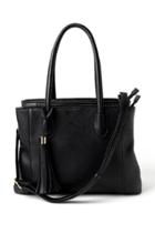 Francesca's Gina Large Structured Satchel - Black