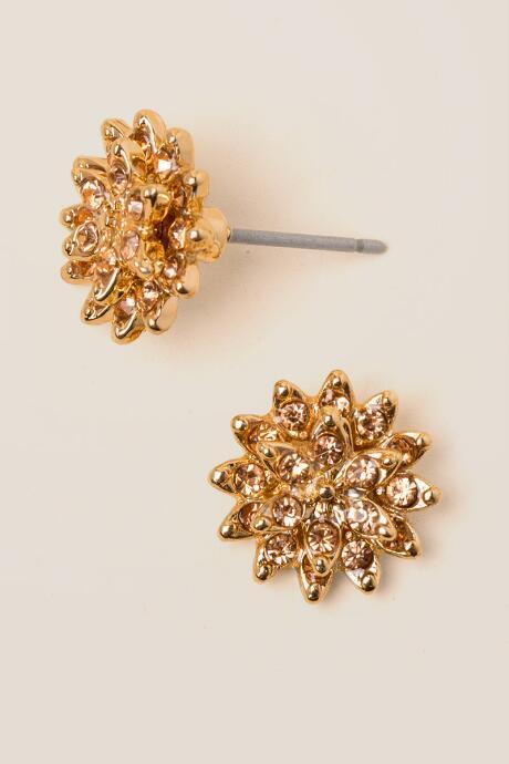 Francesca's Keziah Flower Stud Earring - Gold