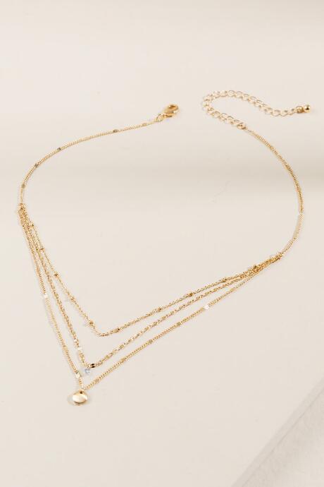 Francesca's Remi Layered Chain Necklace - Gold
