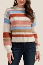 Francesca's Breanna Multi Stripe Sweater - Multi