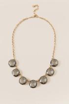 Francesca Inchess Madison Cabachon Necklace In Gray - Gray
