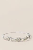 Francesca's Joleen Leaf Embellished Headwrap - Gray