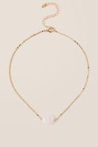 Francesca's Emilia Quartz Stone Pendant - Clear