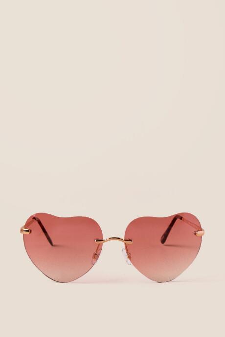 Francesca's Heartbreaker Sunglasses - Gold