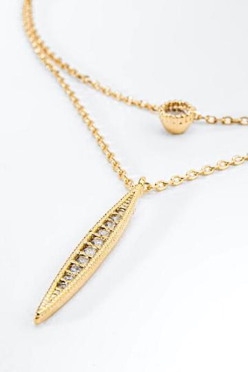 Francesca's Norah Layered Cz Necklace - Gold