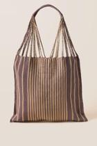 Francesca Inchess Las Rayas Handwoven Tote In Lavender - Lavender