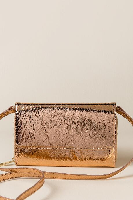 Francesca's Corina Wallet Crossbody - Rose/gold