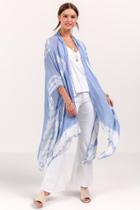 Francesca's Ramsey Tie-dye Kimono - Baby Blue