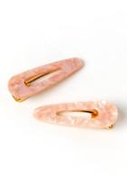 Francesca's Penny 2pk Pink Barrettes - Mauve