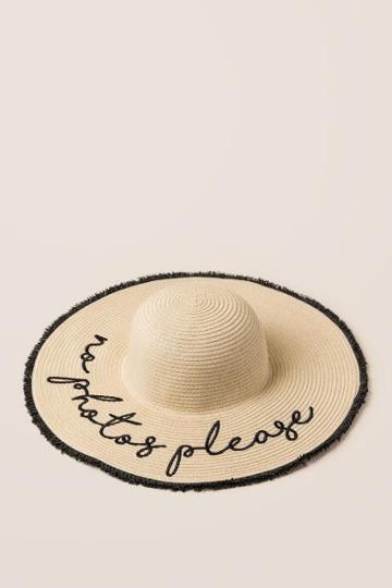 Francescas No Photos Please Straw Hat - Natural
