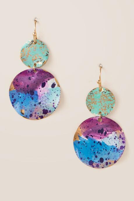 Francesca Inchess Brielle Painted Drop Earrings - Multi