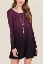 Alya Agnes Ombre Knit Dress - Purple