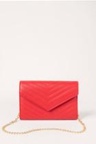 Francesca's Lellani Quilted Crossbody In Red - Red