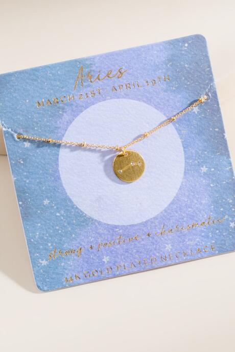 Francesca's Aries Constellation Coin Necklace - Gold