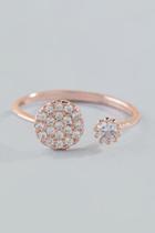 Francesca's Riley Open Pave Circle Ring - Rose/gold