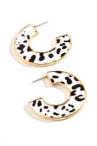 Francesca's Madeline Dalmation Hoops - Black/white