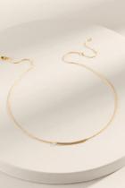 Francesca's Brimmie Delicate Bar Necklace - Gold