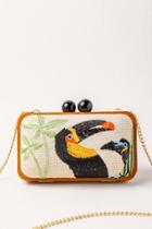 Francesca's Toucan Embroidered Clutch - Natural