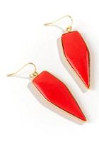 Francesca's Zeyra Drop Earrings - Neon Coral
