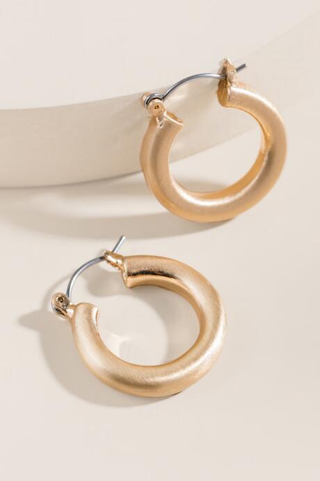 Francesca's Hayley Huggie Hoop Earrings - Gold