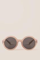 Francescas Camryn Round Plastic Sunglasses - Brown