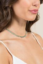 Francesca's Sarha Beaded Choker In Mint - Mint