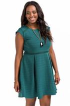 Mi Ami Plus Size Arielle Textured Dress - Evergreen