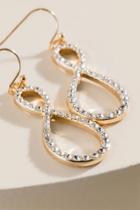 Francesca's Tara Cubic Zirconia Infinity Earrings - Gold