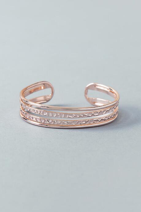 Francesca's Blythe Cuff Bracelet - Rose/gold