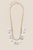 Francesca's Oakley Feather Necklace - Ivory