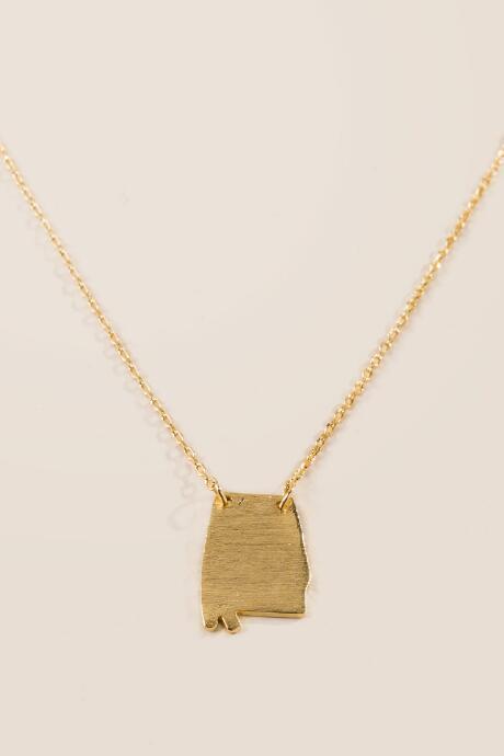 Francesca's Alabama State Pendant In Gold - Gold