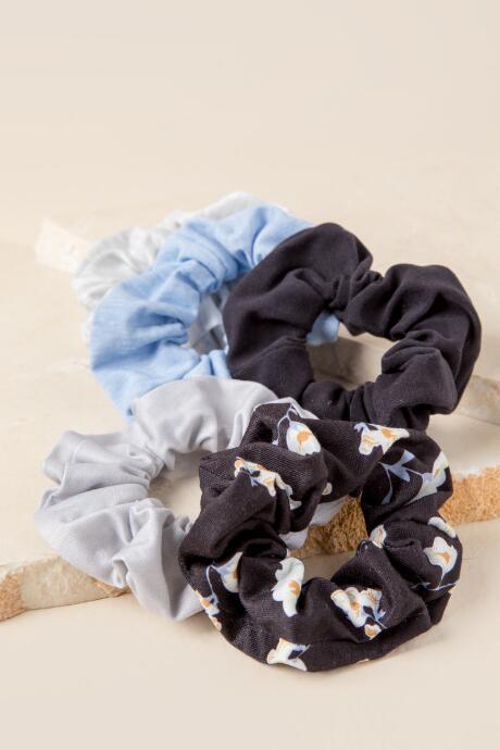 Francescas Margie Scrunchie Set - Black