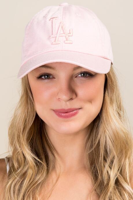 Francesca's La Dodgers Baseball Cap In Blush - Blush