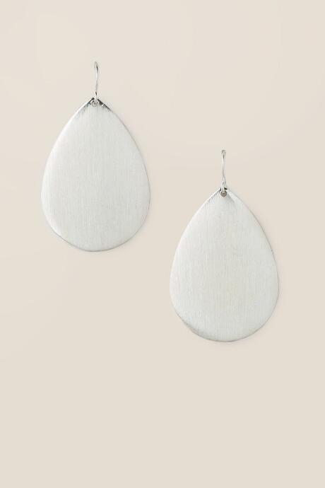 Francesca's Colette Metal Teardrop Earrings In Silver - Silver