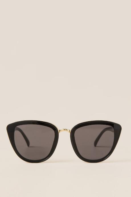 Francesca's Mylene Cat Eye Sunglasses - Black