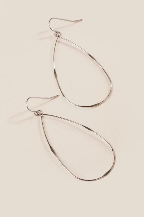 Francesca's Elaine Silver Teardrop Earrings - Silver