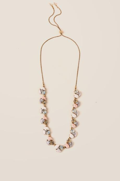 Francesca Inchess Azalea Adjustable Statement Necklace - Crisp Champagne