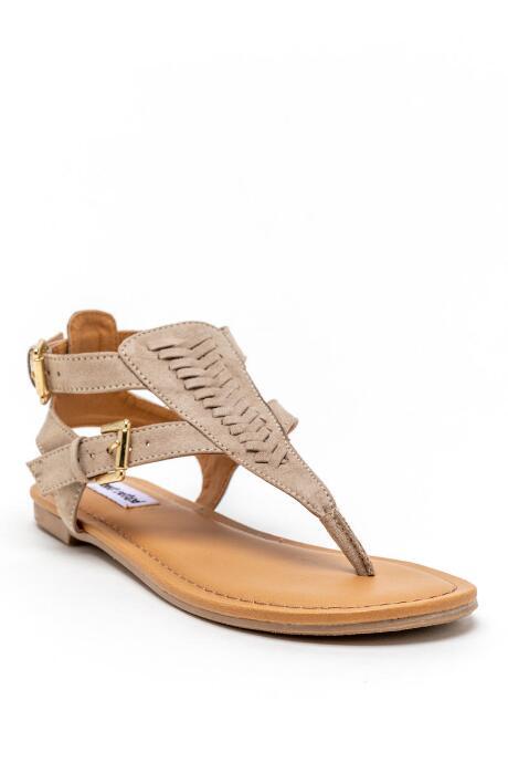 Francesca's Not Rated Felix T-strap Sandal - Nude