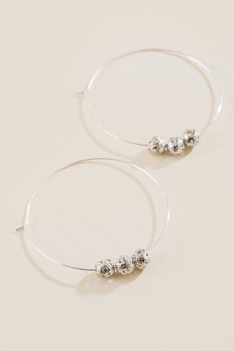 Francesca's Rosalie Hoop Earrings In Silver - Silver