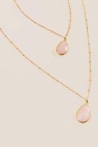 Francesca Inchess Aveleigh Layered Pendant - Pale Pink