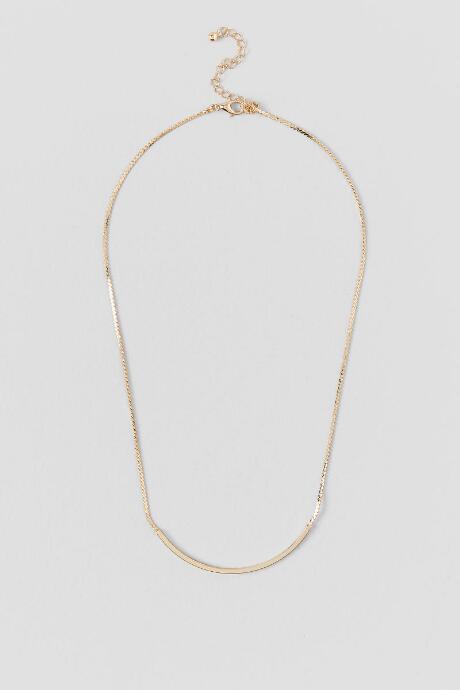 Francesca's Venetia Curved Bar Necklace - Gold