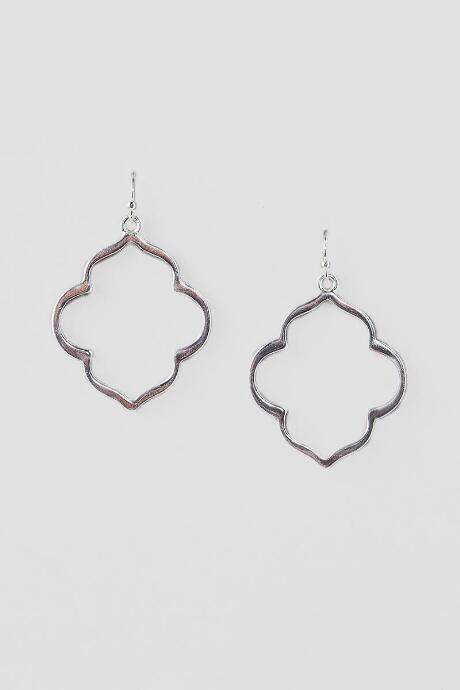 Francesca's Clover Gardens Dangle Earrings - Silver