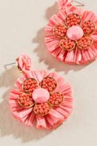 Francesca's Julissa Beaded Flower Earrings In Peach - Peach