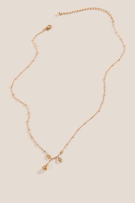 Francesca's Elsie Rose Pendant Necklace - Gold