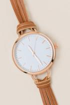 Francesca's Avis Split Band Watch - Cognac